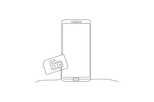 情報技術のコンセプトの連続的なライン描画 ドードルベクトルイラスト