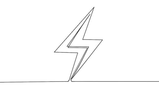 Lightningの1つの連続した線画