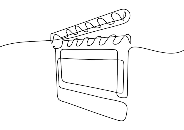 Один непрерывный рисунок линии клапперной доски