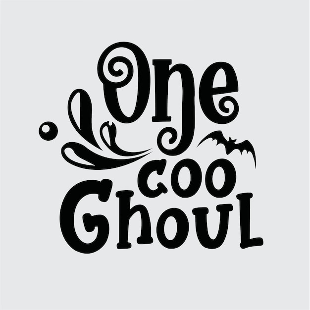 One coo ghoul t shirt design