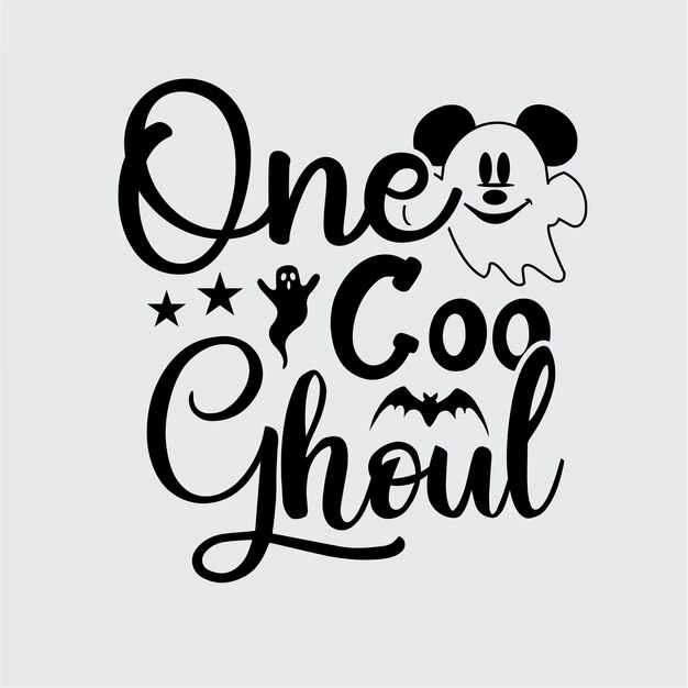 Vector one coo ghoul t-shirtontwerp