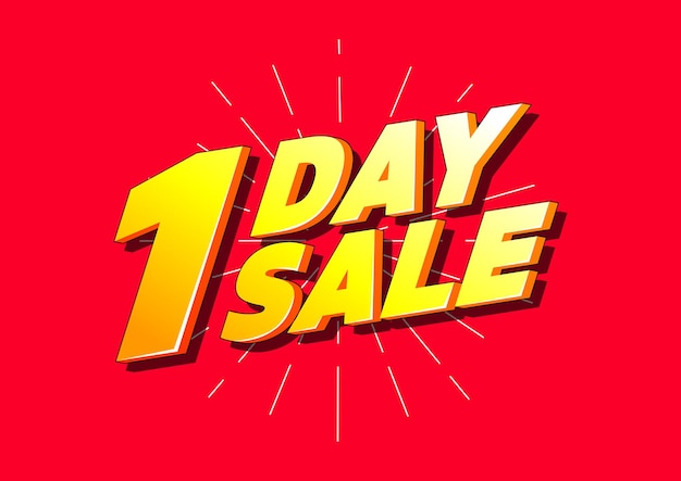One day sale. special offer price banner.