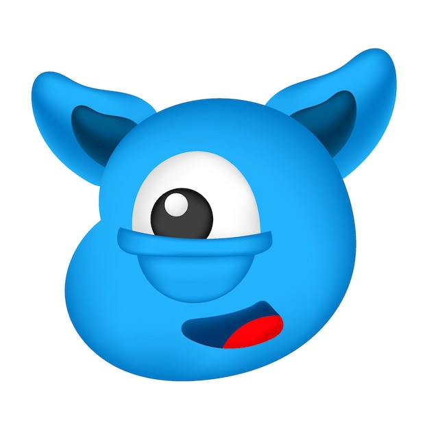 Vettore una testa di gatto dagli occhi volto sorridente doodle icona immagine kawaii