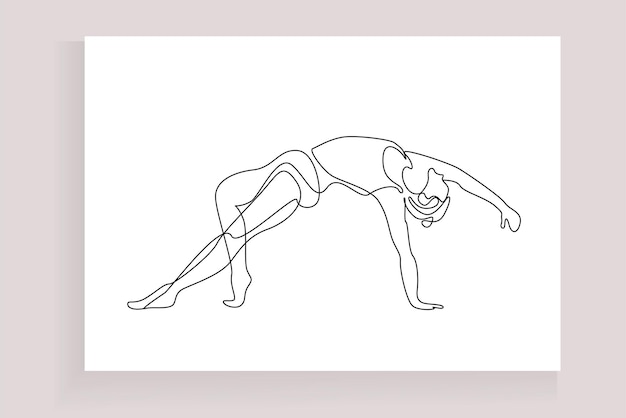 one fit athlete woman sport pilates yoga doing stretch drawing pose style concept