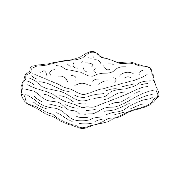 Uno schizzo fresco del panino del soffio isolato su vettore bianco