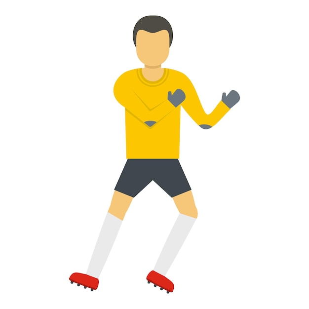 One goalkeeper icon Flat illustration of one goalkeeper vector icon for web