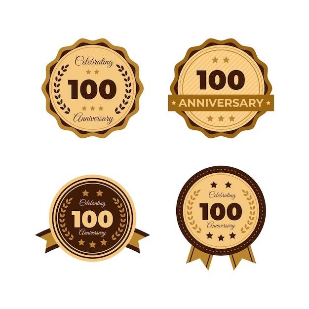 One houndred anniversary label set