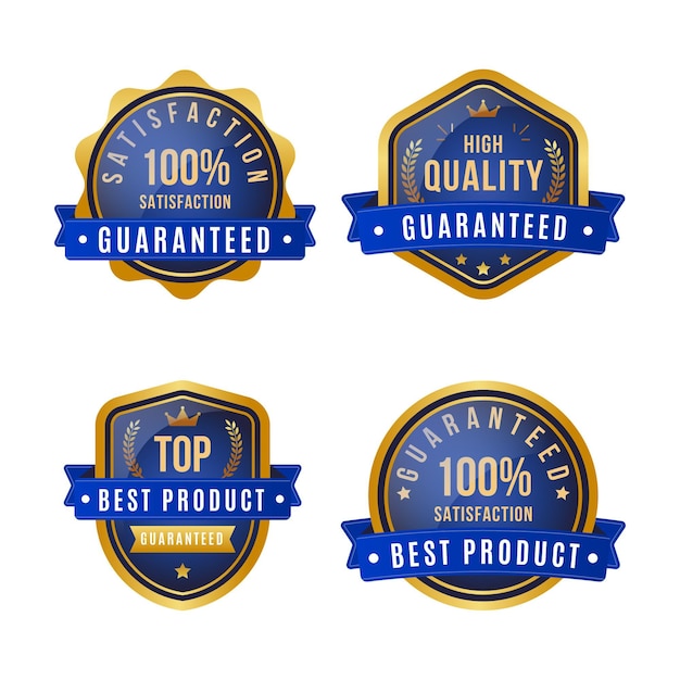 One hundred percent guarantee label pack