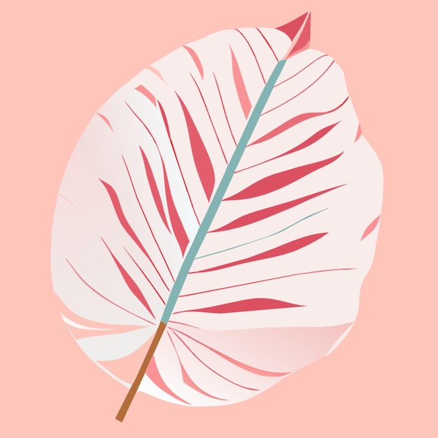 Vector one leaf vector illustration