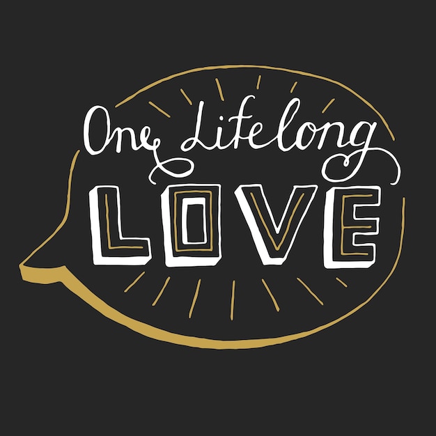 Vector one lifelong love card