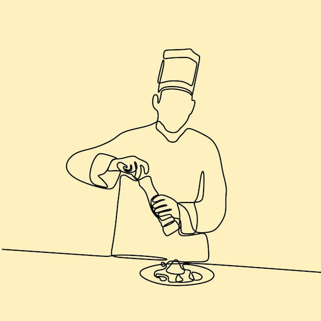 Una linea d'arte sullo chef