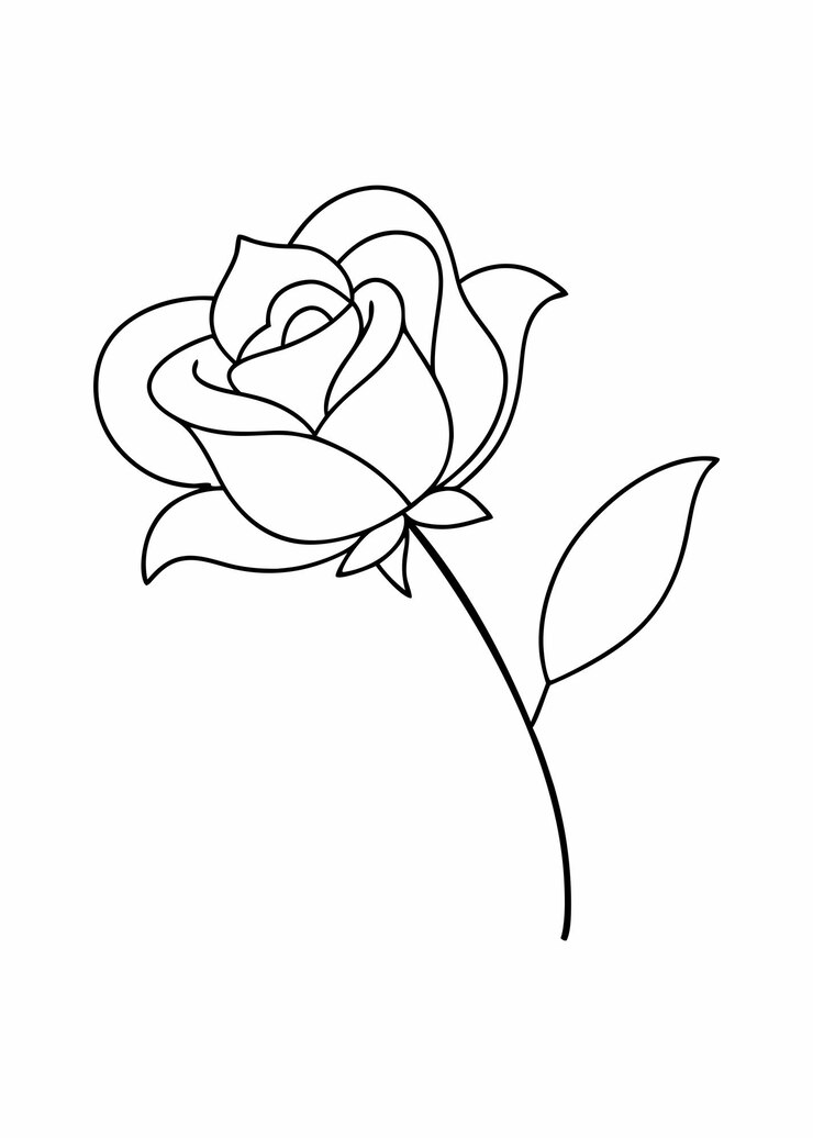 Vector one line art of the flower drawing abstract minimal continuous line art wall decor