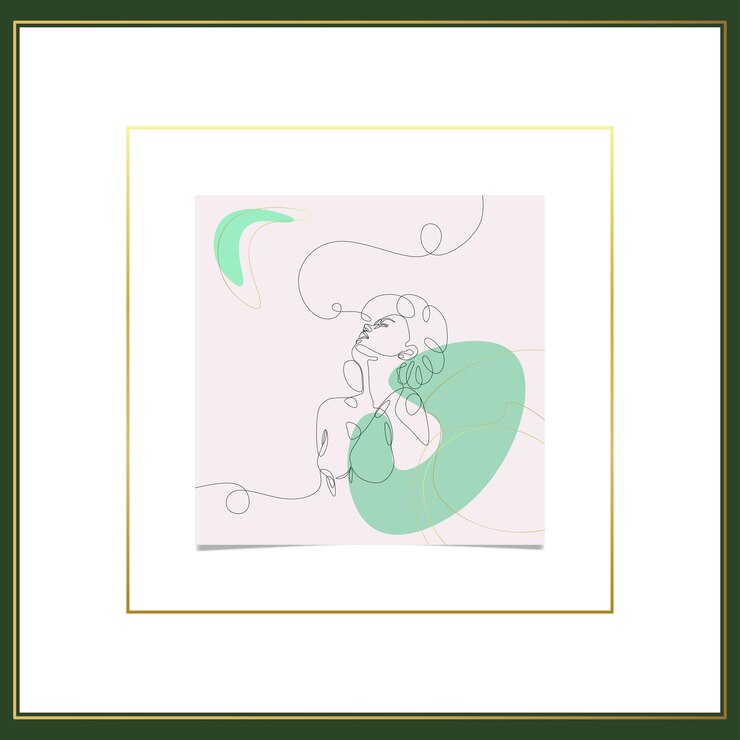 Vector one line artr wall decor