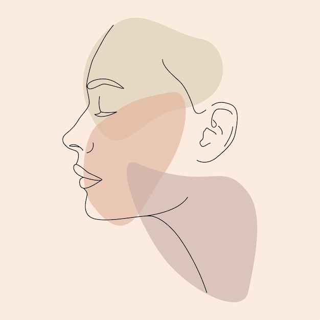 one line drawing the face and hair the modern art of minimalism