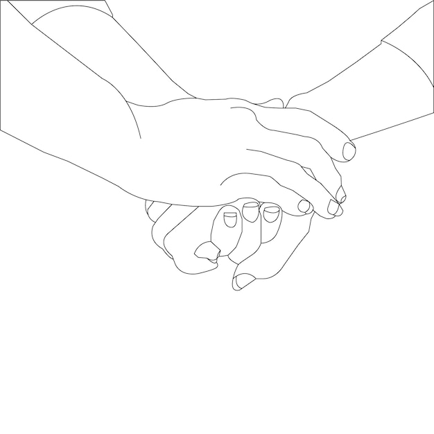 Vector one line drawing and hand drawn outline picture on white background