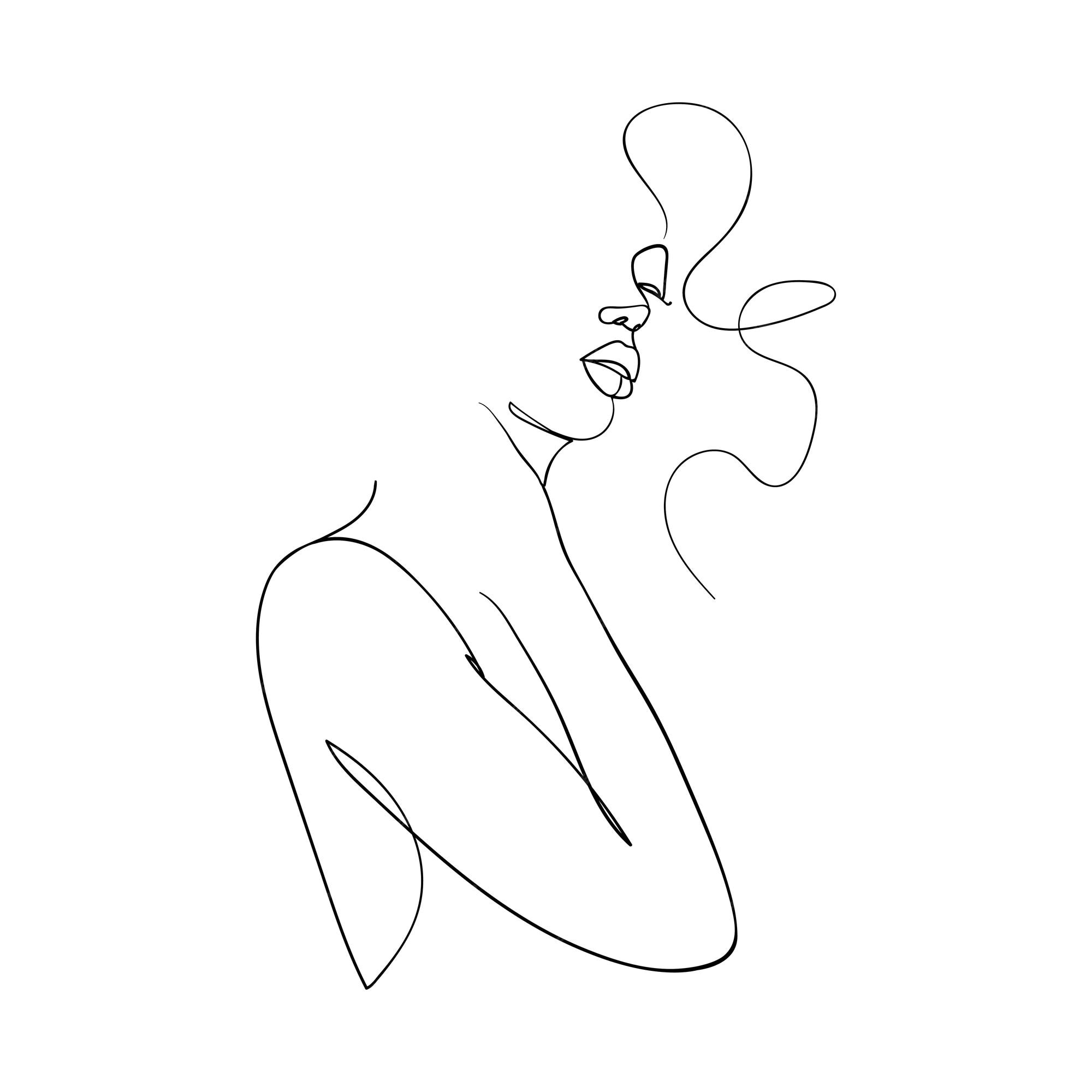 Premium Vector | One line drawing woman. modern minimalism art. - vector  illustration