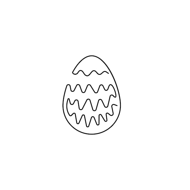 Пасхальное яйцо в одну линию