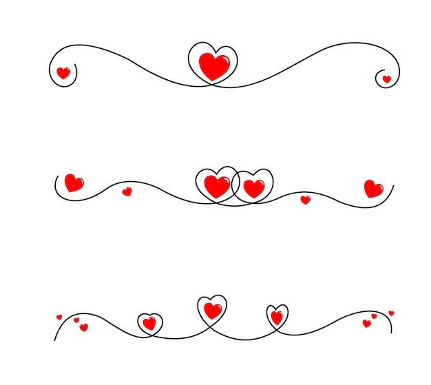 Одна линия сердца вектор любовь цветное сердце иллюстрация одна линия вектор день святого валентина вектор
