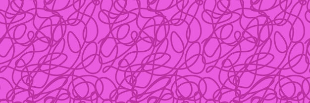 One line wallpaper hand drawn wavy lines seamless pattern