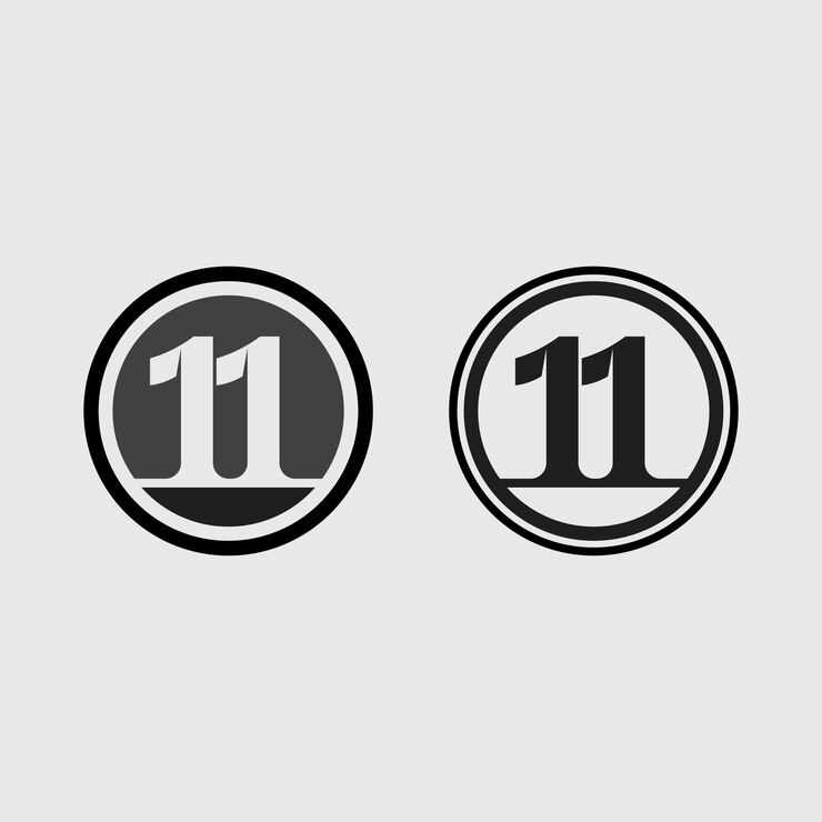 वेक्टर one logo design and number one design graphic illustration