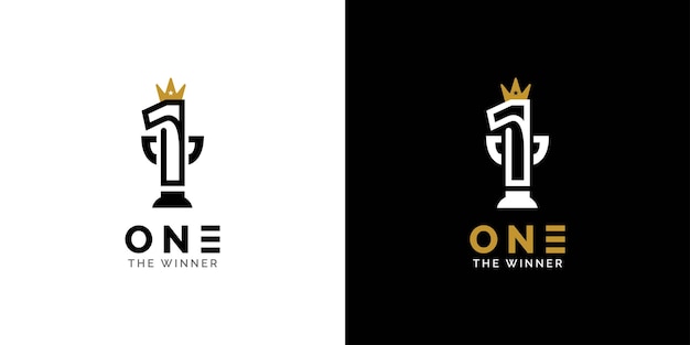 One logo design The winner brand design concept