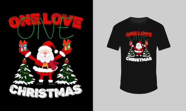 One Love one Christmas T-shirt ontwerp