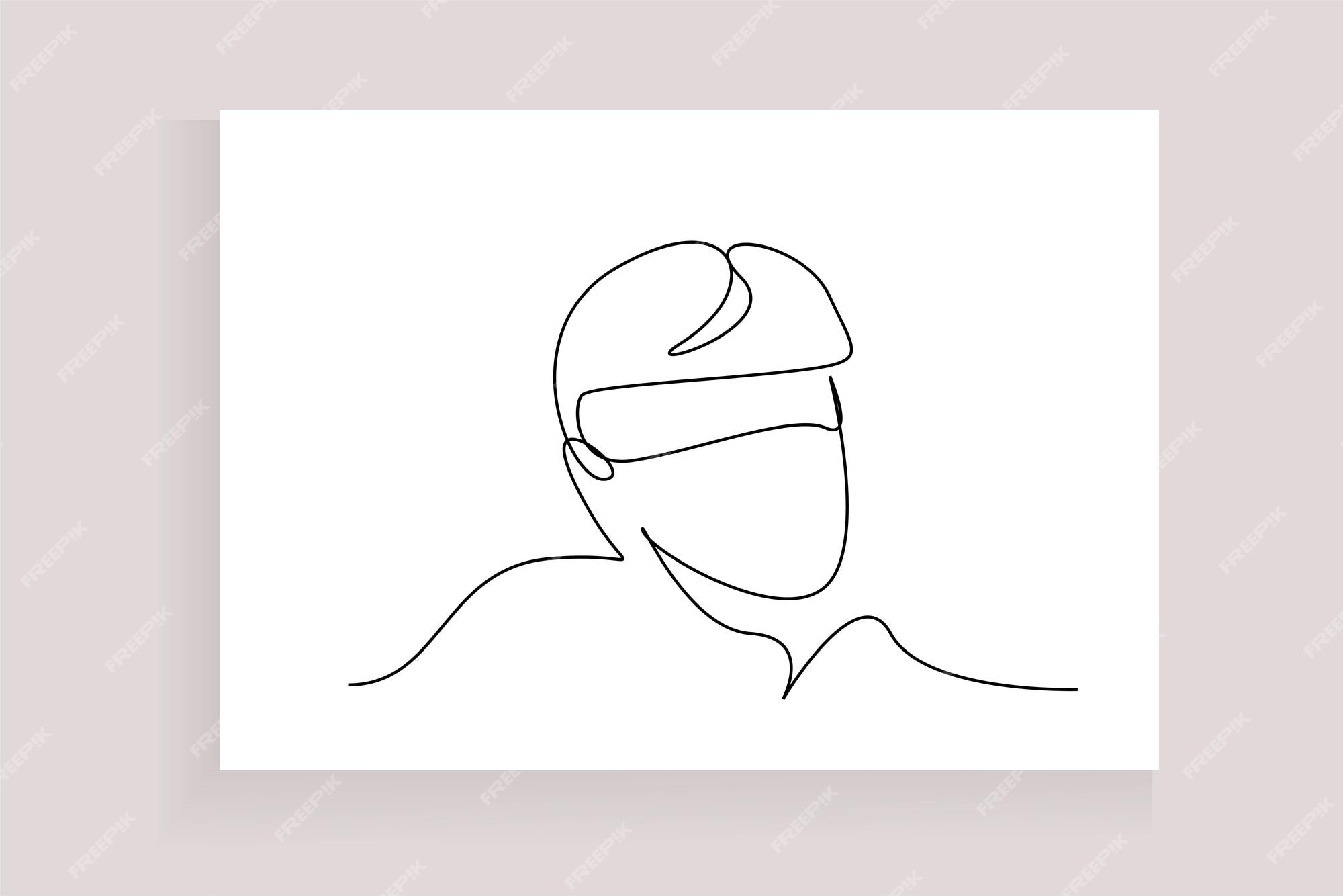 Blindfolded man sketch Royalty Free Vector Image