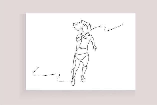 빨리 달리는 한 마라톤 선수 여자