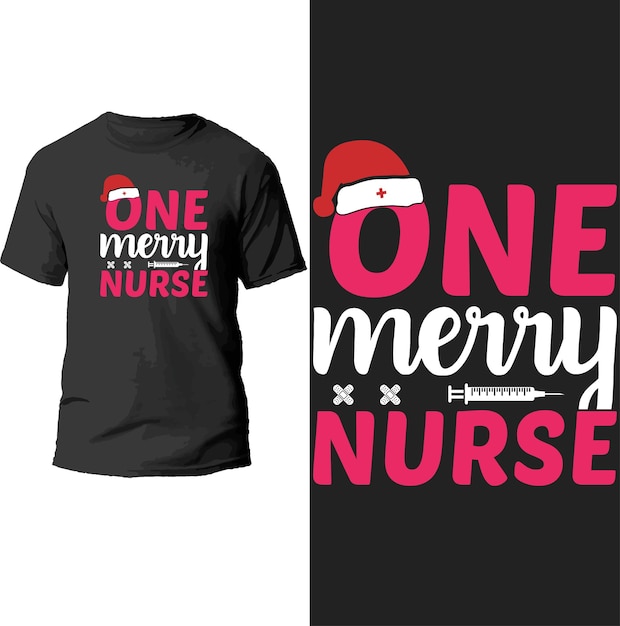 one merry nurse t shirt design