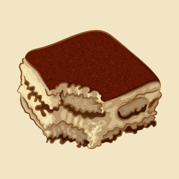 Vector one of the most popular desserts in the world is tiramisu