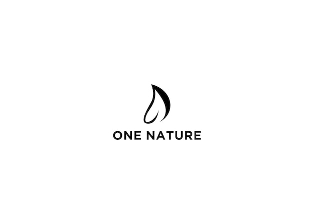 one nature logo design vector illustration