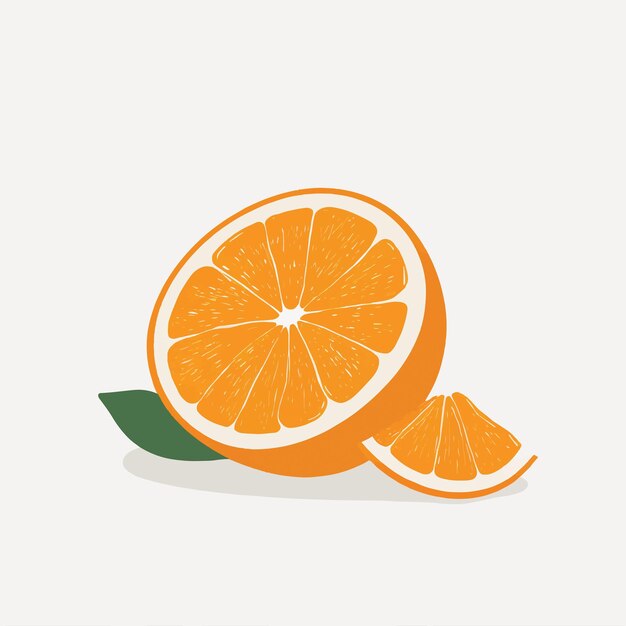 Vector a one orange on a white background