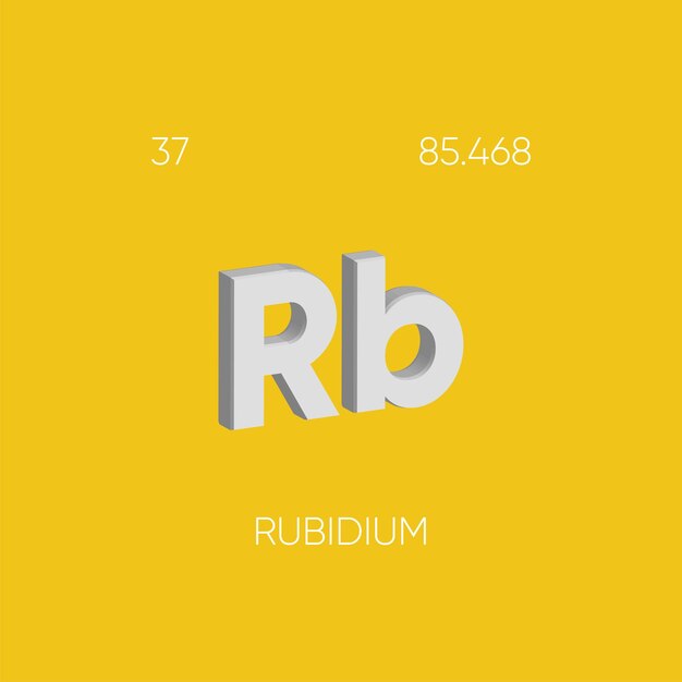 Vector one of the periodic table elements with name and atomic number