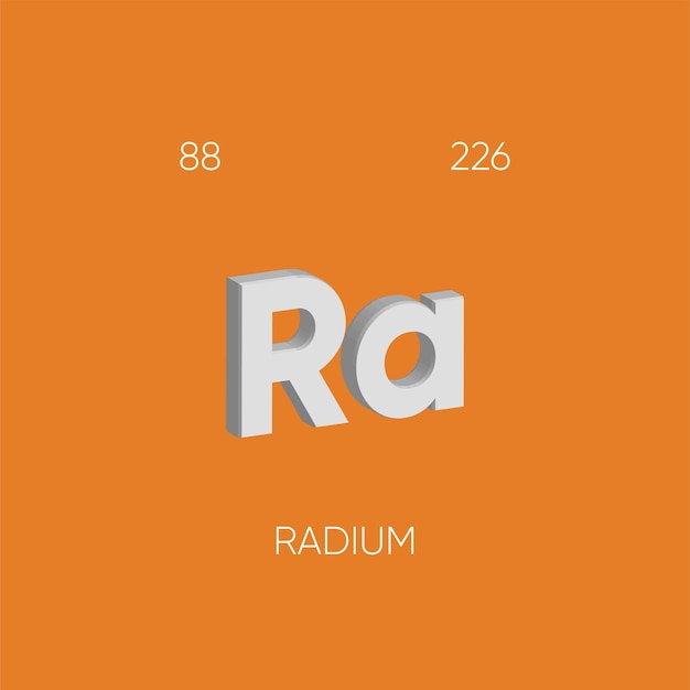 Vector one of the periodic table elements with name and atomic number