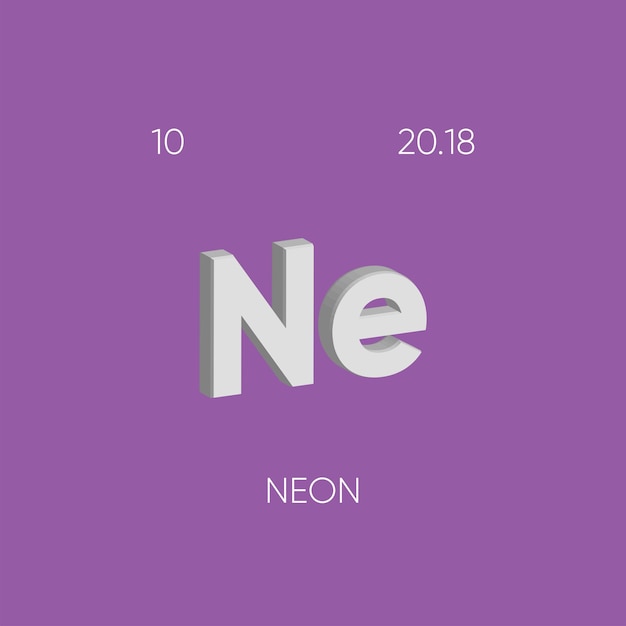 Vector one of the periodic table elements with name and atomic number