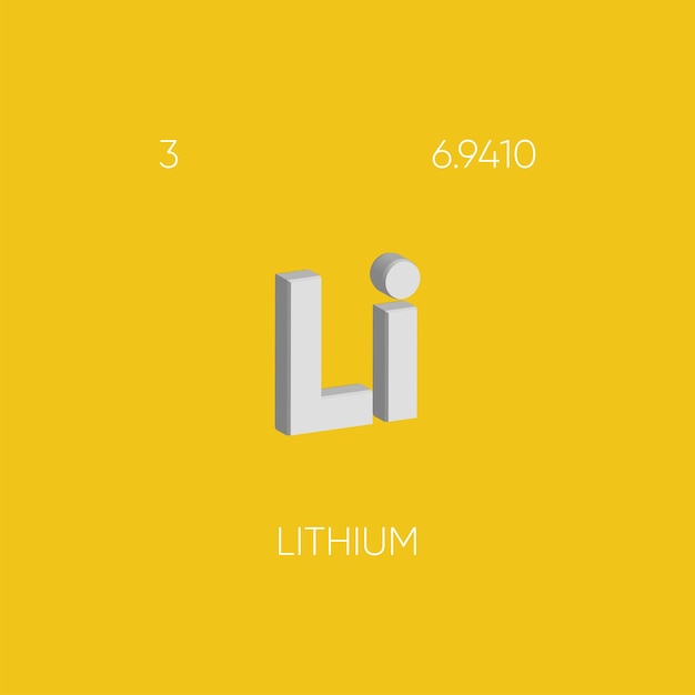 One of the periodic table elements with name and atomic number