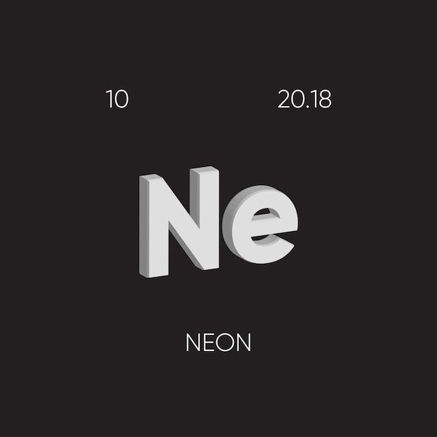 One of the Periodic Table Elements with name and atomic number