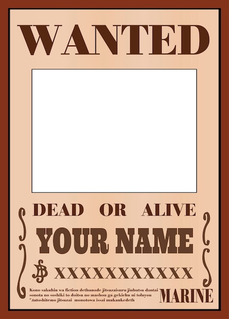 one piece anime wanted poster