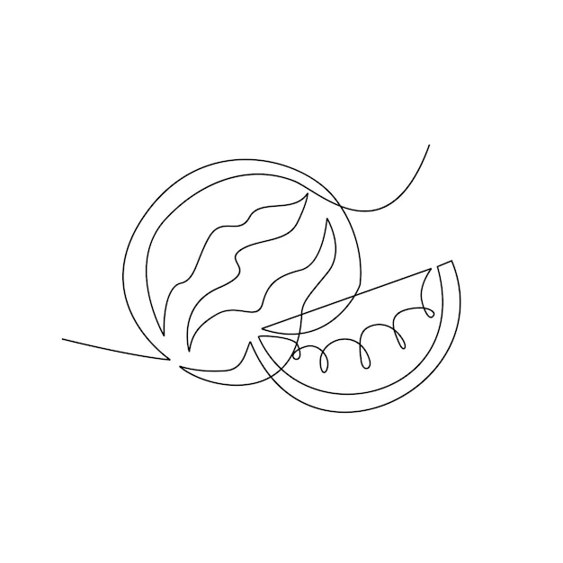 한 줄 수박 로고 연속