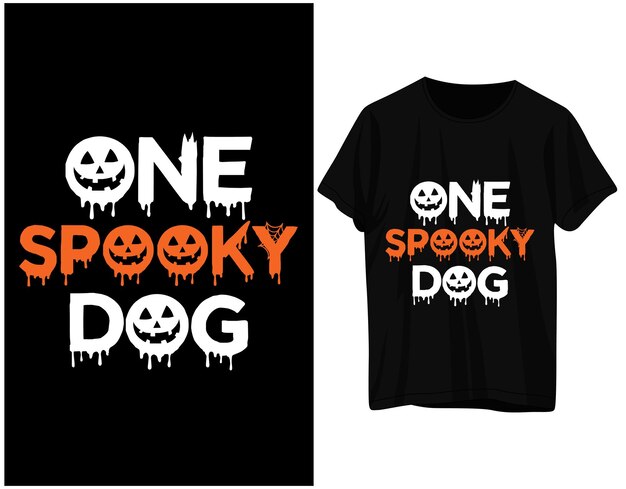 One spooky dog halloween tshirt design