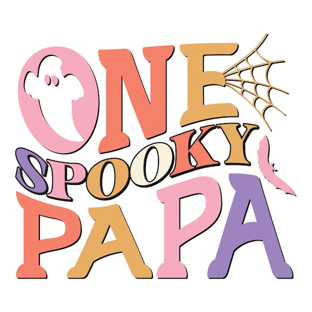 Vettore un papà spettrale retro svg