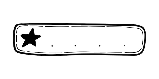 벡터 하나의 별 등급 낙서 선형 만화