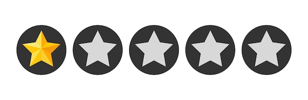 Vector one stars rating button