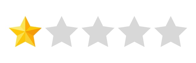 Vector one stars rating button