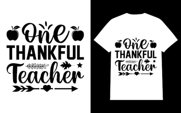 Vector one thankful teacher