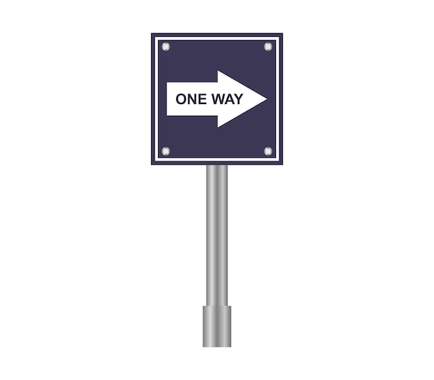 Vector one way sign