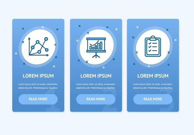 Oneboarding App Screens Set Vector
