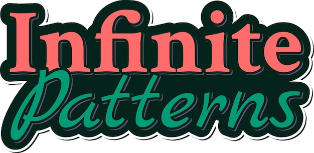 Oneindige patronen belettering vector