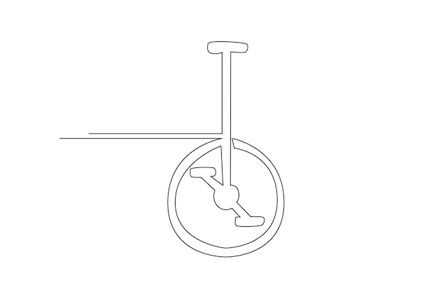 Vector oneline fietsconcept. eenvoudige lijn fiets illustratie.