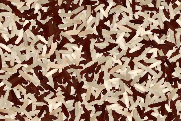 Ongekookt basmati en wild rijst naadloos patroon